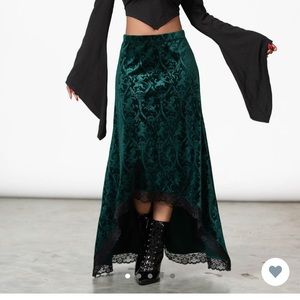 Killstar Grailed Maxi Skirt Emerald size XL NWT